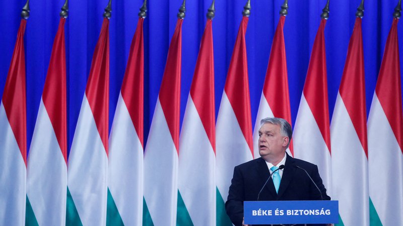 Fotografija: Madžarski premier Viktor Orbán je že lani podprl članstvo Finske in Švedske v Natu, a se je Madžarska pri ratifikaciji njunih prošenj vseeno obotavljala. Foto: Bernadett Szabo/REUTERS
