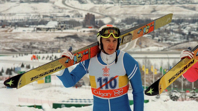Fotografija: Matti Nykänen na zimskih olimpijskih igrah v Calgaryju leta 1988. FOTO: Bob Pearson/AFP
