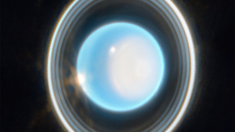 Fotografija: Webb je planet posnel s kamero v bližnje-infrardeči svetlobi (NIRCam) 6. februarja letos. FOTO: NASA, ESA, CSA, STScI, J. DePasq