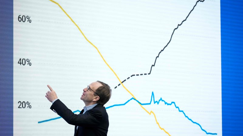 Fotografija: Ekonomski odločevalci pazljivo analizirajo tudi finančne krivulje.

FOTO: Drew Angerer/AFP