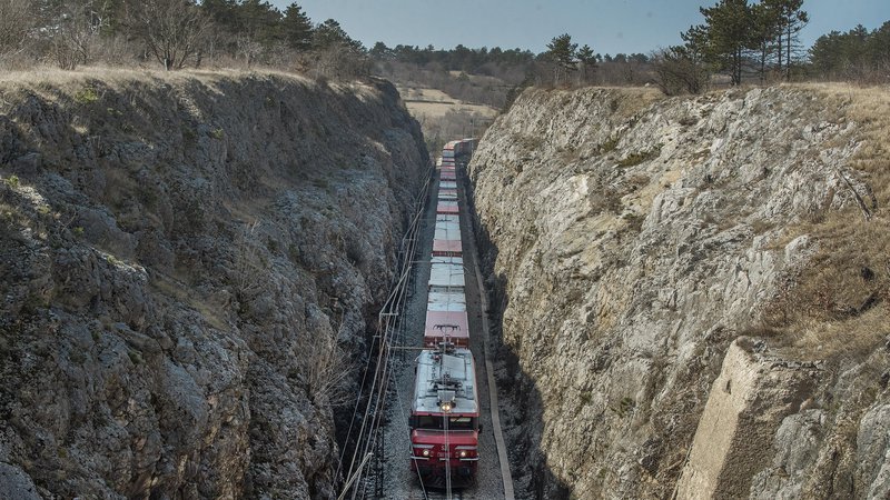 Fotografija: Razmišljati morate o novi obvozni progi, ne za potniški promet, ampak za težke tovorne vlake, večinoma iz Kopra in Trsta. FOTO: Leon Vidic/Delo