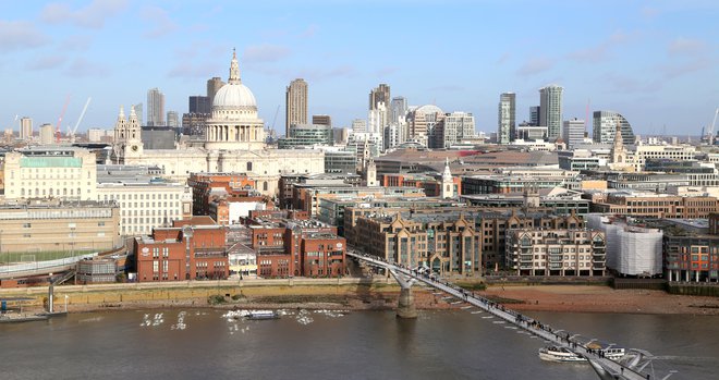 Pogled na City of London, zgodovinsko središče mesta s številnimi državnimi in poslovnimi zgradbami ter kulturnimi spomeniki  FOTO: Milan Ilić