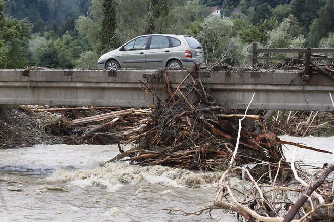 Posledice poplav na Ljubnem ob Savinji. FOTO: Leon Vidic/Delo