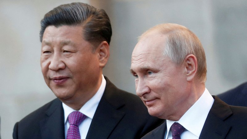 Fotografija: Putinov prihod v Peking je nova točka za Xi Jinpinga. FOTO: Maxim Shipenkov/Reuters