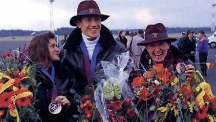 Fotografija: Brez Bloudkove nagrade so ostali tudi junaki OI 1994 v Lillehammerju  bronasti Alenka Dovžan, Jure Košir in Katja Koren Miklavec. FOTO: Dokumentacija Dela