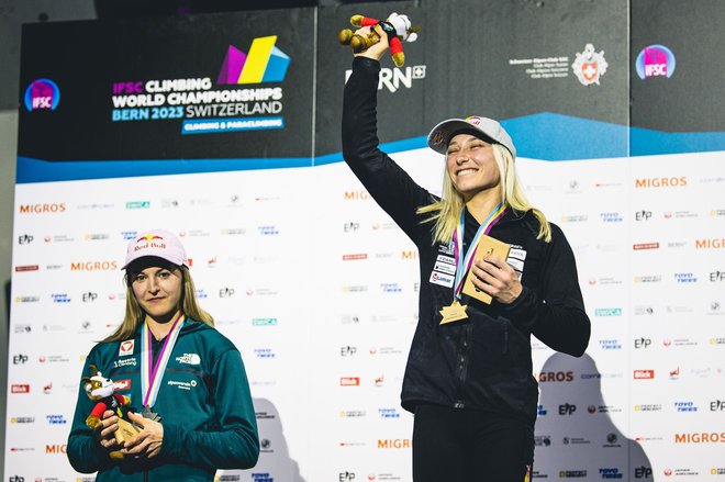 Janja Garnbret je postala dvakratna svetovna prvakinja. FOTO: IFSC