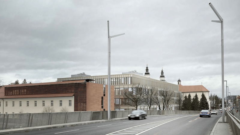 Fotografija: Tako bo videti kampus na Vrazovem trgu z Roške ceste. RAČUNALNIŠKI PRIKAZ: Multiplan arhitekti