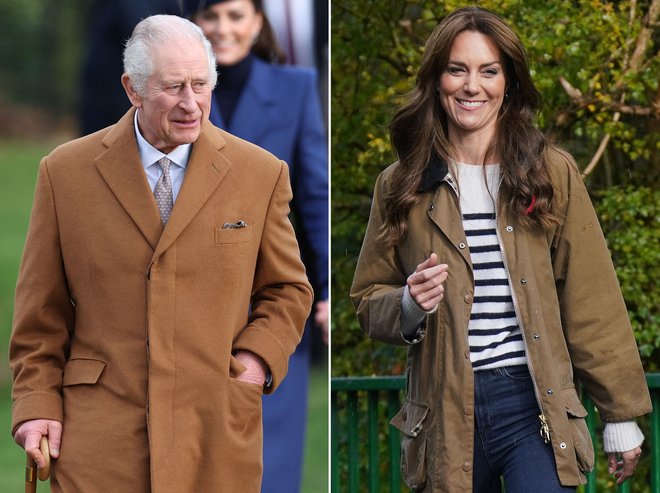 V zadnjih tedni sta prišli na dan novici, da sta zbolela za rakom, tako za kralja Karla III. kot za njegovo snaho Kate Middleton. FOTO: Yui Mok/Afp
