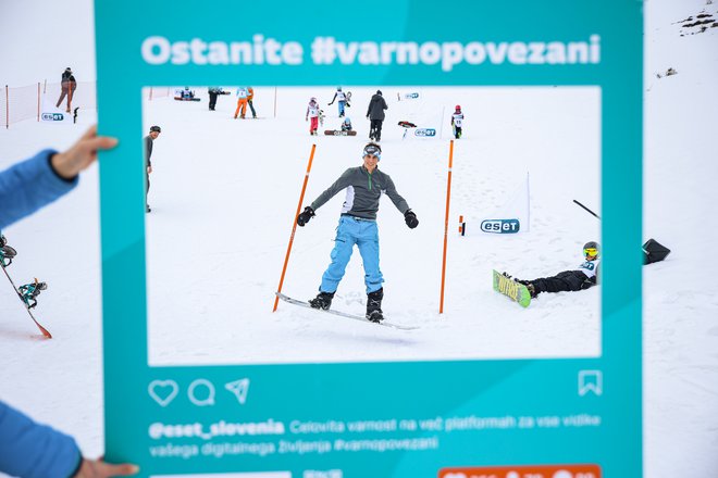Zimsko rajanje z olimpijcema Žanom Koširjem in Timom Mastnakom ob koncu projekta. FOTO: Arhiv podjetja Si splet