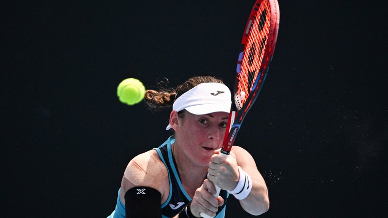 Fotografija: Tamara Zidanšek še nekaj časa ne bo tekmovalno igrala tenisa. FOTO: Anthony Wallace/AFP
