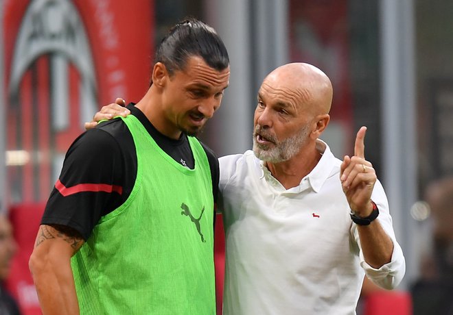 Stefano Pioli je še pred dvema sezonama vodil Zlatana Ibrahimovića, ki bo zdaj moral izbrati njegovega naslednika. FOTO: Daniele Mascolo/Reuters