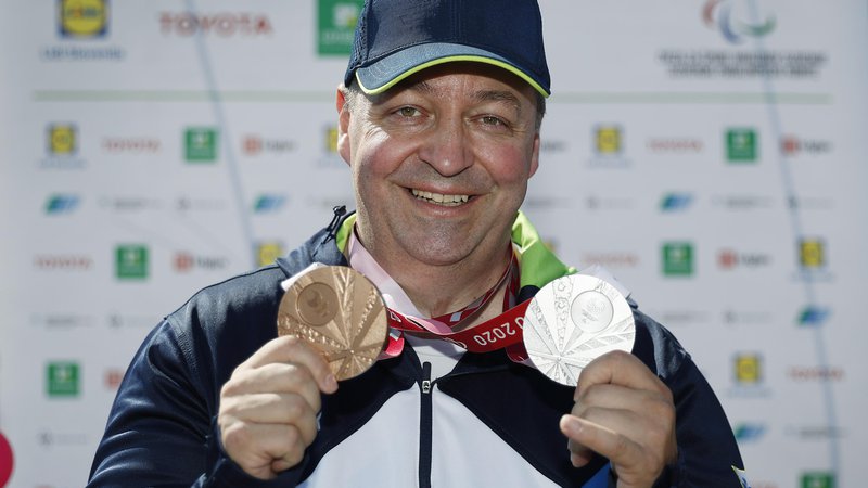 Fotografija: Na zadnjih poletnih paralimpijskih igrah je Franc Gorazd Tiršek priboril dve medalji. FOTO: Leon Vidic/Delo