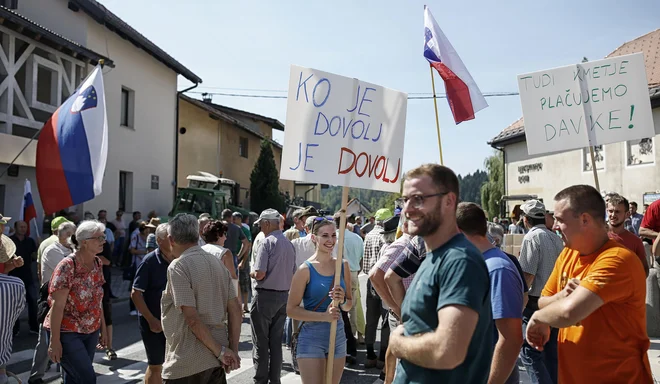 Kmetje so zaradi neizvajanja odstrela avgusta organizirali protest, drugega so potem, ko so z odločevalci našli skupni jezik, prestavili. FOTO: Blaž Samec