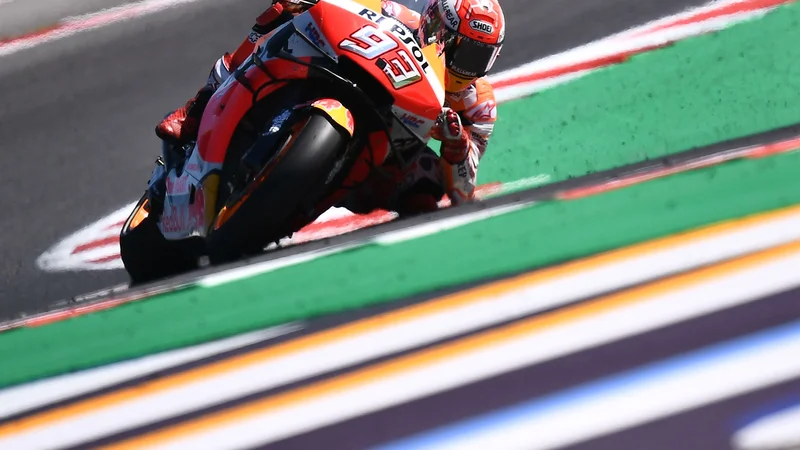 Fotografija: Marc Marquez si je na lanski veliki nagradi San Marina pridirkal drugo mesto. FOTO: AFP