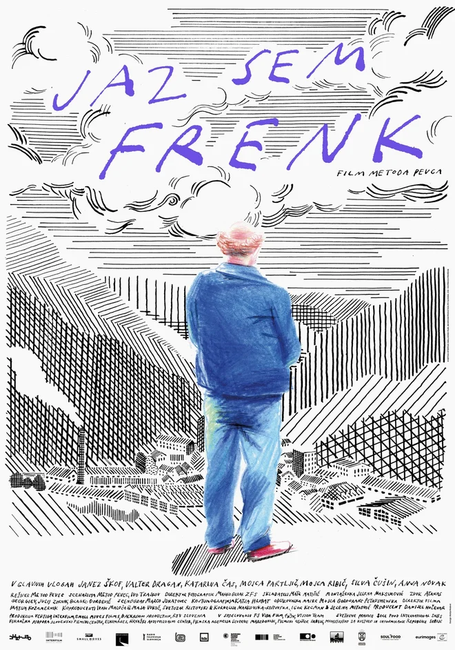 Nagrajeni plakat za film <em>Jaz sem Frenk</em> (oblikovanje in ilustracija Matija Medved, Ansambel), ki ga je naročil zavod za kulturne dejavnosti Vertigo. Z odlično ilustracijo in ročnim črkorisom plakat učinkovito kaže čustveni naboj filma. Foto matijamedved.com