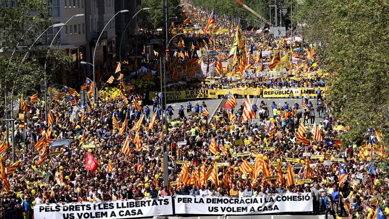 Fotografija: Katalonsko prestolnico so v zadnjem času zaznamovali številni protesti. FOTO: Reuters Reuters