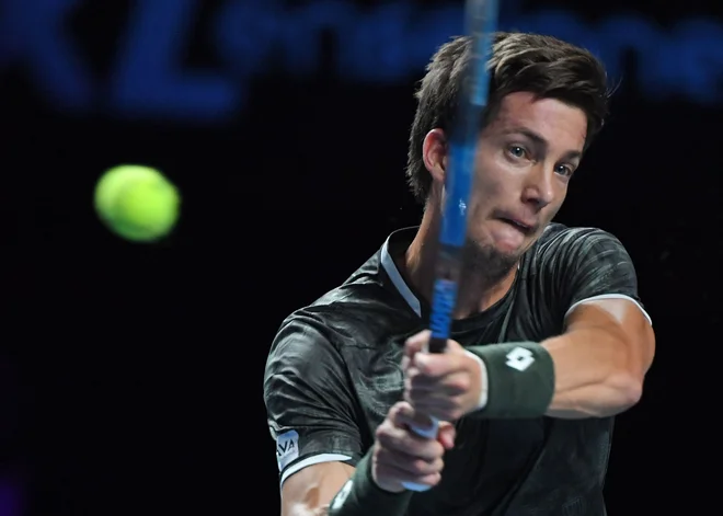 Aljaž Bedene je bil uspešen v prvem kolu turnirja na Dunaju. FOTO: AFP