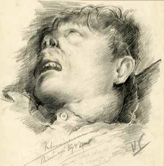Nande Vidmar: <em>Interniranec</em>, 1942, pastelni svinčnik na papirju
