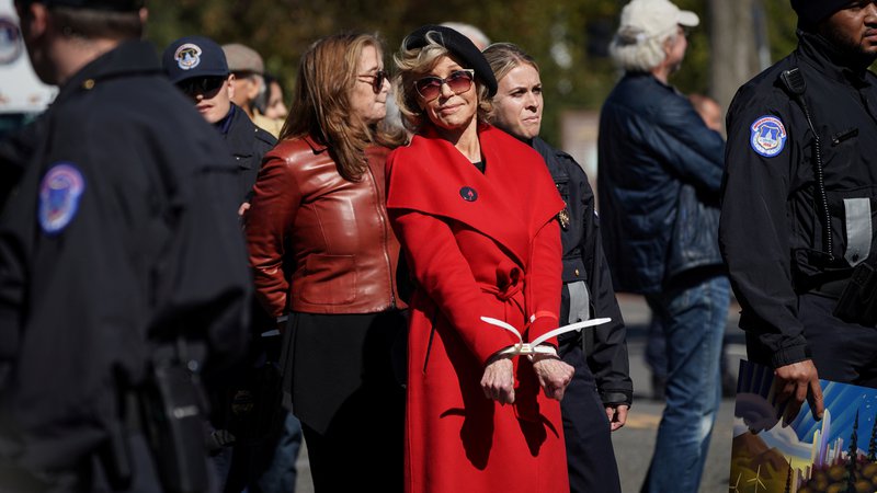 Fotografija: Igralka in aktivistka Jane Fonda. Foto Sarah Silbiger Reuters
