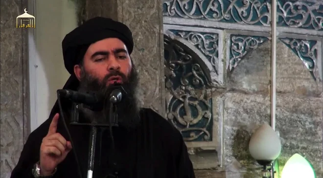 Abu Bakr al Bagdadi na fotografiji s petega julija 2014. Foto - Afp
