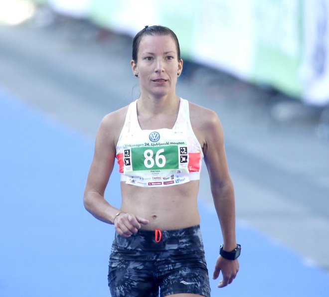 Neja Kršinar,slovenska zmagovalka teka na 42 kilometrov, Foto Roman Šipić
