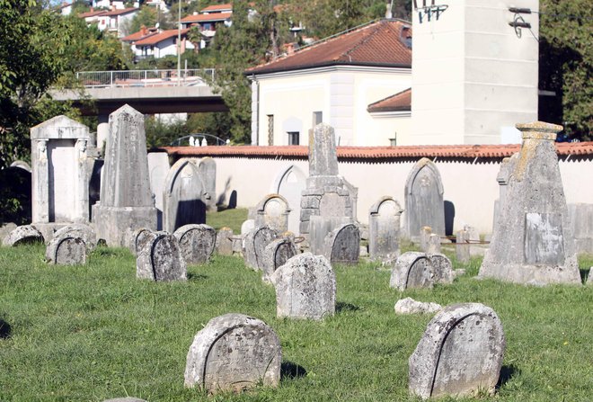 Pokopališče v Rožni Dolini pri Novi Gorici je z več kot 900 nagrobniki največje ohranjeno židovsko pokopališče pri nas.        Foto Igor Mali