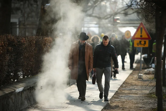 V Ljubljani temperature ne bodo padle pod ničlo, se bo pa treba bolj obleči. FOTO: Jure Eržen/Delo