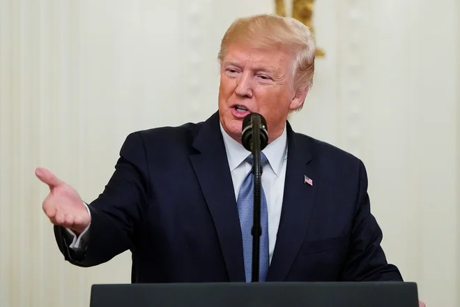 Republikanski predsednik ZDA Donald Trump. Foto Joshua Roberts Reuters