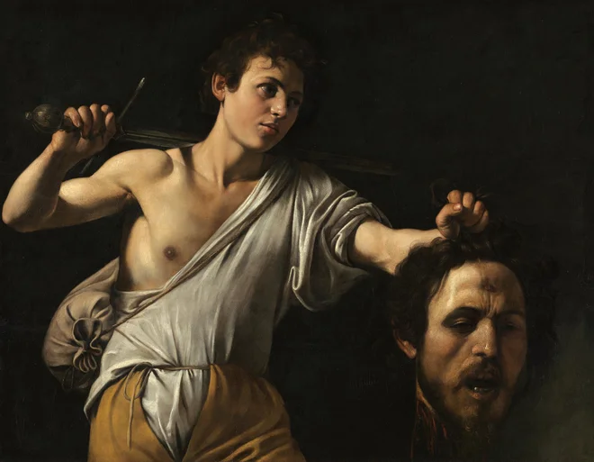 Caravaggio: <em>David z glavo Goljata</em>, okoli leta 1600/1601, Dunaj, ­Umetnostnozgodovinski muzej Foto KHM