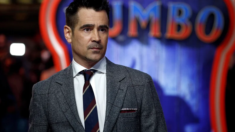 Fotografija: Colin Farrell med evropsko premiero Dumba. FOTO: Henry Nicholls/Reuters