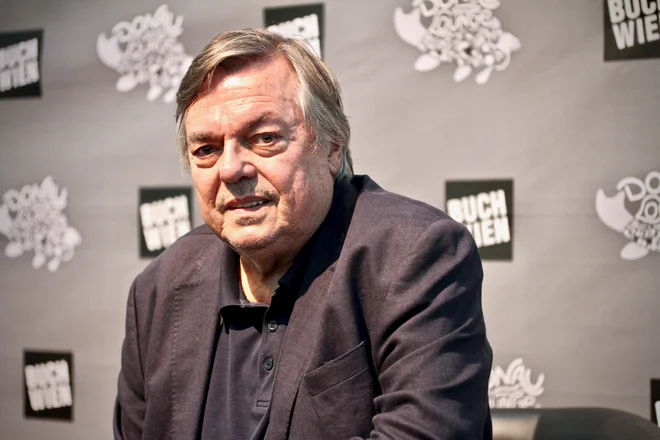 Drago Jančar je na Dunaju govoril o romanu <em>In ljubezen tudi</em>, ki je letos poleti izšel v nemščini. Foto Igor Bratož