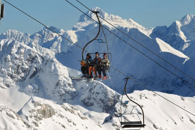 Kanin in Vogel sta edini večji smučišči, ki nimata infrastrukture za zasneževanje. Foto Voranc Vogel/Delo