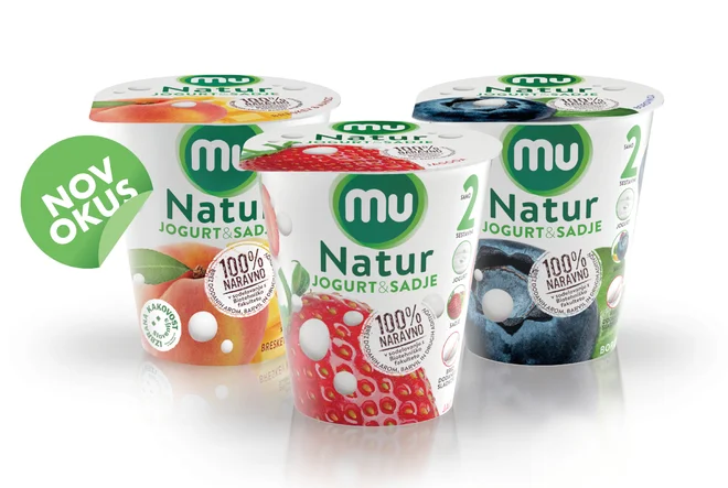 Linija Mu Natur, Jogurt. Sadje in nič drugega. FOTO: Ljubljanske mlekarne