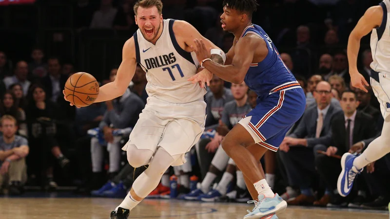 Fotografija: Luka Dončić se bo nerad spominjal zadnjih dvobojev z New Yorkom. FOTO: USA Today Sports