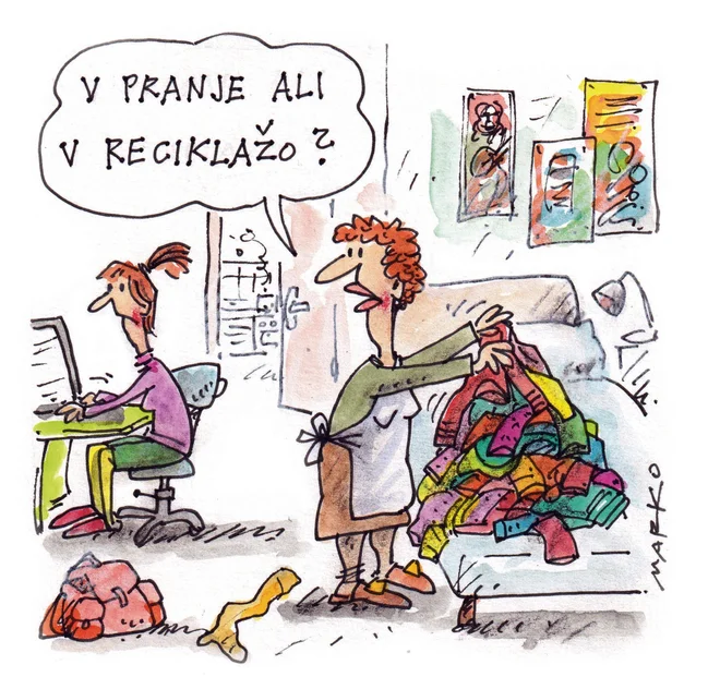 Kam z odpadki? KARIKATURA: Marko Kočevar