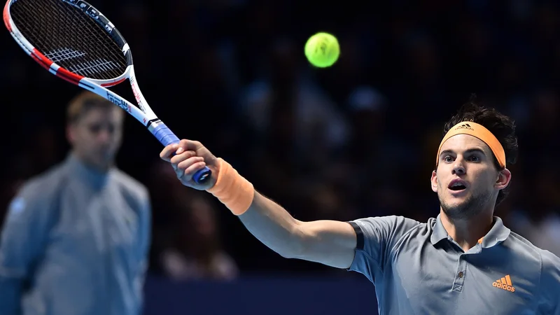 Fotografija: Dominic Thiem se je v četrtem poskusu na mastersu prvič prebil iz skupinskega dela, na koncu pa za las ostal brez lovorike. FOTO: AFP
