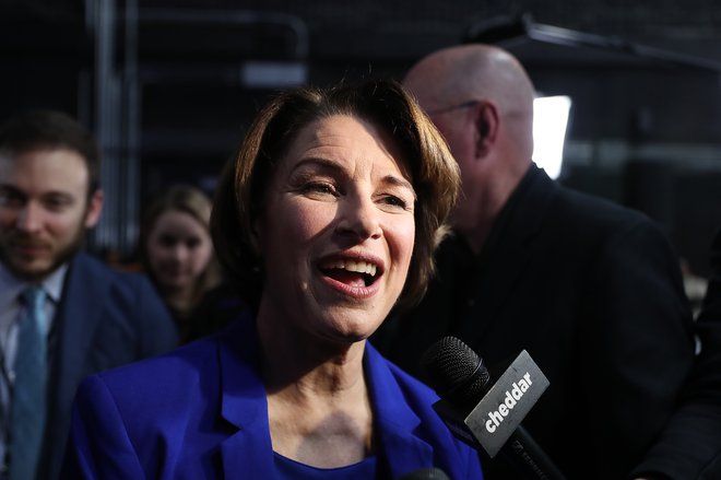 Senatorka iz Minnesote slovenskih korenin Amy Klobuchar. FOTO: Joe Raedle/AFP