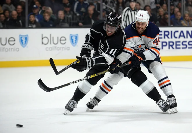 Anže Kopitar je zatresel mrežo Edmontona. FOTO: Reuters