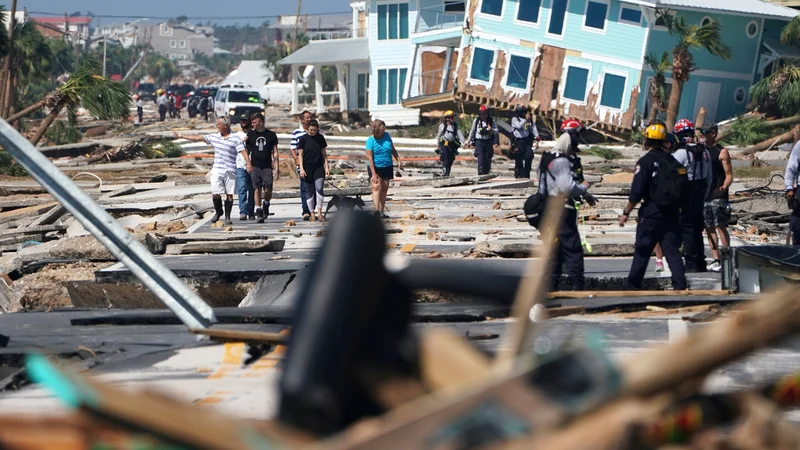 Fotografija: Tako je Mexico Beach na Floridi lani prizadel orkan Michael. FOTO: Reuters