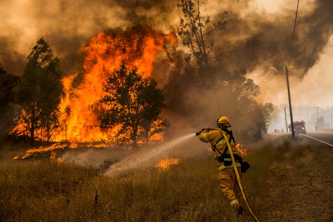 Segrevanje planeta prinaša tudi večje tveganje za požare. FOTO: Reuters