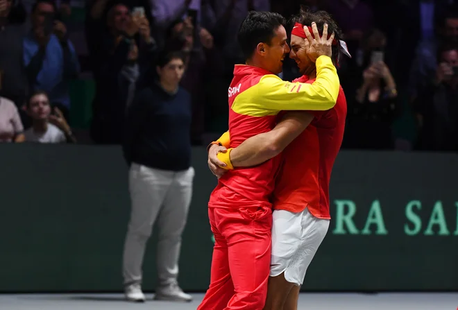 Rafael Nadal in Roberto Bautista Agut sta popeljala Španijo do šeste zmage v Davisovem pokalu. FOTO: AFP