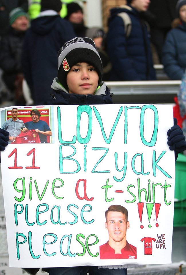 Lovro Bizjak ima daleč od domovine tudi navijače FOTO: FC Ufa
