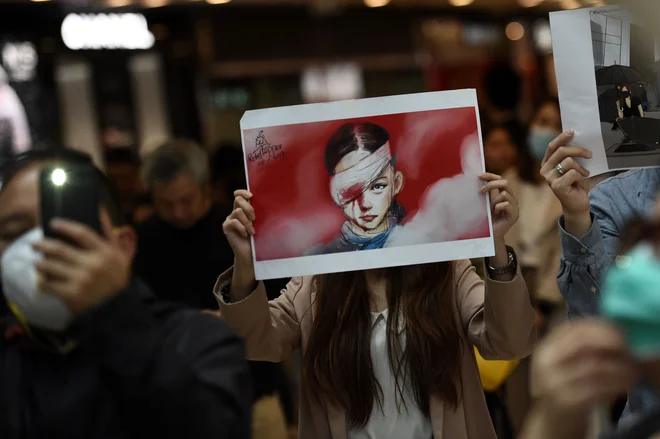 &raquo;Če ne bi bilo mene, bi bil Hongkong uničen v 14 minutah,&laquo; je prepričan ameriški predsednik Trump. FOTO: Ye Aung Thu/Afp