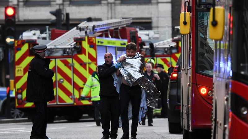 Fotografija: Napad v Londonu. FOTO: AFP
