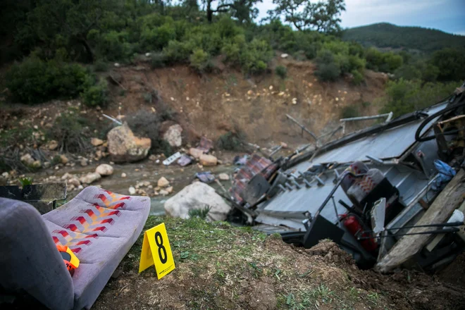 Posledice nesreče v Tuniziji. FOTO: Reuters