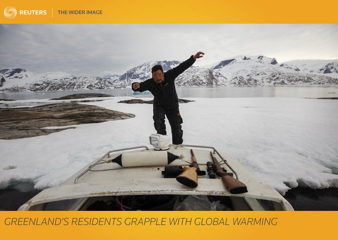 Taljenje ledu na Grenlandiji tamkajšnjim prebivalcem že povzroča resne težave. FOTO: Reuters