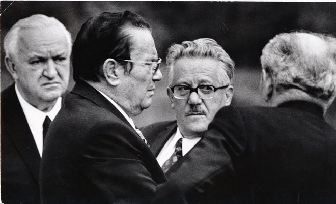 Predsednik Josip Broz Tito in podpredsednik Edvard Kardelj. Foto Joco Žnidaršič