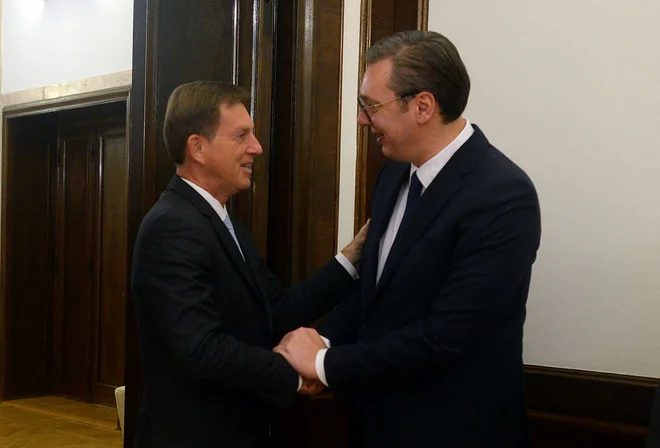 Slovenski zunanji minister Miroslav Cerar na obisku pri predsedniku Srbije Alaksandru Vučiću. FOTO:&nbsp;STA - Slovenska tiskovna agencija
