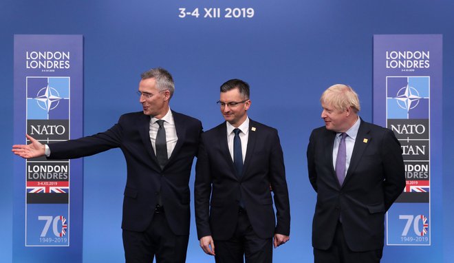 Slovenski premier Marjan Šarec je po vrhu Nata v Londonu izrazil zadovoljstvo, da so voditelji spet izkazali enotnost. FOTO: Yves Herman/Reuters