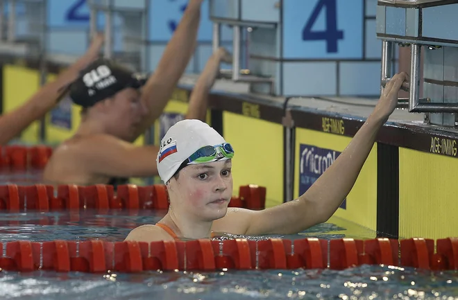 Katja Fain zavoljo diskvalifikacije ni skrivala razočaranja. FOTO: Blaž Samec/Delo